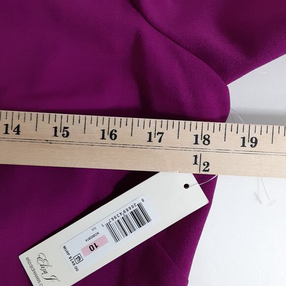 Eliza J Bell Sleeve Sheath Dress Magenta Pink Womens 10 Boat Neck NWT Cocktail - Picture 9 of 12